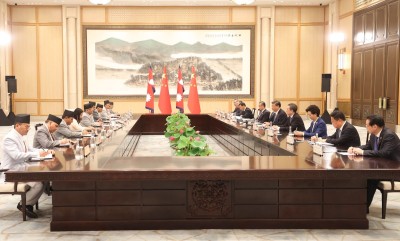 प्रधानमन्त्री दाहाल र चीनका राष्ट्रपति सीबीच ऐतिहासिक भेटवार्ता
